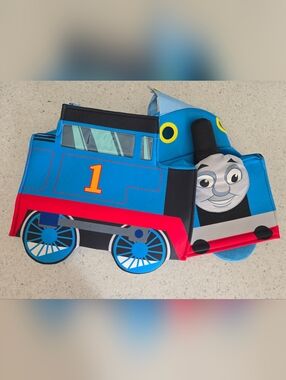 Blue Train Engine Kids Halloween Costume with Number 1 Design